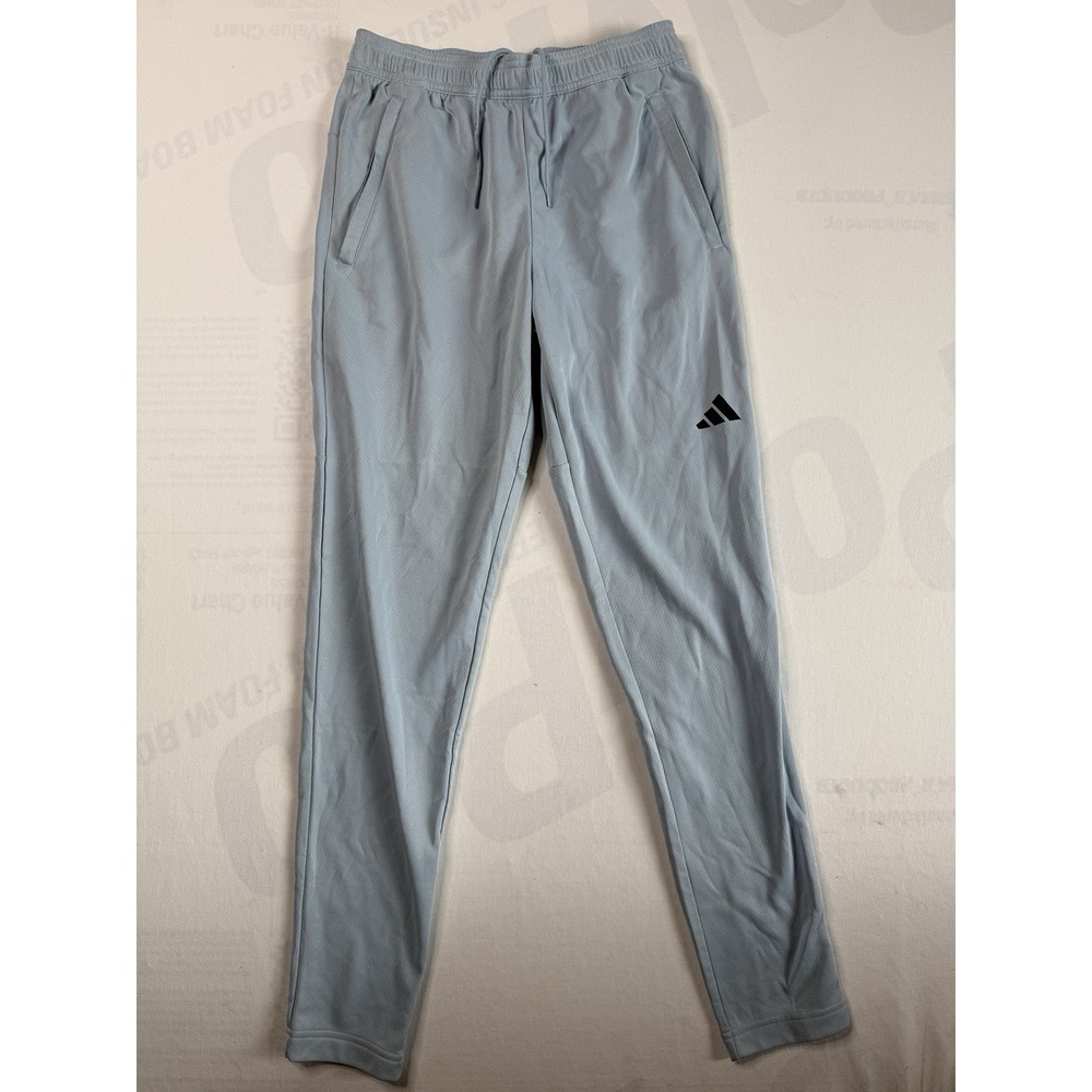 Adidas Pants Mens Small Blue AEROREADY Tapered Athletic Joggers DZ8765 Zip